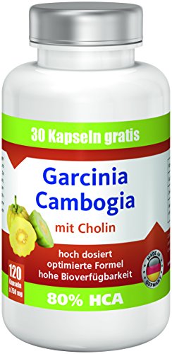 Garcinia Cambogia mit 80%HCA, 750mg pro Kapsel ANGEBOT!! bestes Preis-Leistungsverhältnis, extrem hohe Bioverfügbarkeit, hoch dosiert, 120 Kps, Fatburner, Appetit Control, Diät, abnehmen