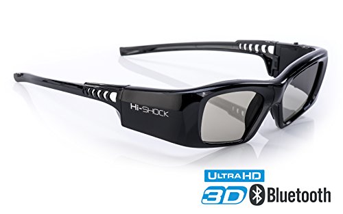 Hi-SHOCK 3D-BT Pro 'Black Diamond' | Smart Active 3D Brille für 4K / HDR / HD 3D TV’s von Sony, Samsung, Panasonic, Sharp, Toshiba, LG Plasma, Hisense ( Bj. 2011-2018*) | kompatibel mit SSG-3570 CR / TDG-BT500A / AN3DG35 / TY-ER3D5ME / FPT-AG04 / AG-S350 / FPS3D08 | optimiert Schärfe, Helligkeit & Kontrast | inkl. umfangreiches Zubehör + 3 Jahre Garantie [Shutterbrille | 120 Hz | Akkubetrieb | 39g | Bluetooth]