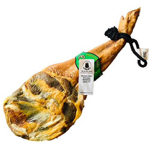 5 Kg+ Spanischer Serrano Schinken RESERVA - Ein echtes spanisches Gourmet-Erlebnis, das Sie mit Ihren Lieben teilen können - Spanischer Vorderschinken RESERVA - Jamon Serrano Schinken am stück