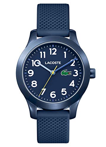 Lacoste Unisex-Kinder Datum klassisch Quarz Uhr mit Silikon Armband 2030002