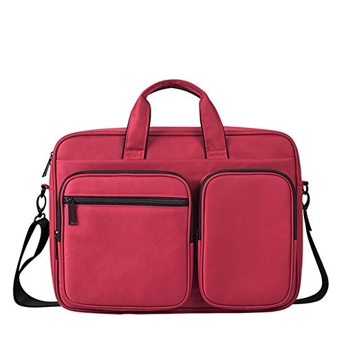 Xfc Laptop-Tasche, Laptop-Schulter-Beutel, Multifunktions Notebook Sleeve, Stoß- Subnotebook Tasche 15,6 Zoll Unisex-Aktenkoffer,Rot