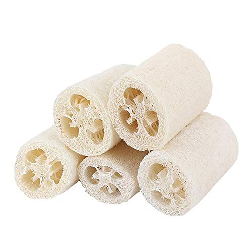 Miji 5 Stück Luffa Bad Dusche Schwamm Natürliche Luffa Küche Scrubber Bürste Bad Dusche Schwamm für täglichen Gebrauch