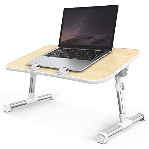 iTeknic Laptoptisch höhenverstellbar, tragbar Computertisch, einstellbar und klapperbar Schreibtisch, 52 * 30cm Betttisch, Computertisch verstellbar für Bett, Sofa und Boden.