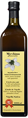 Mevlana Naturmühle ägyptisches Schwarzkümmelöl, ungefiltert, kalt gepresst, Pressung, Rohkostqualität, 1er Pack (1 x 1 l)