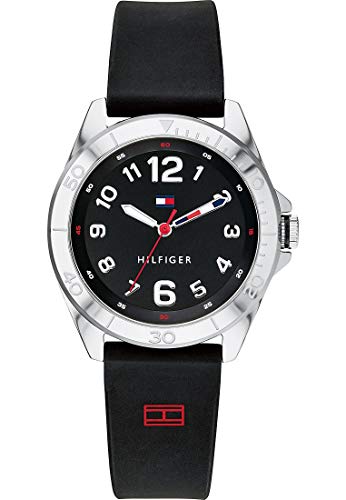 Tommy Hilfiger Jungen-Uhren Analog Quarz One Size Blau Silikon 32005950