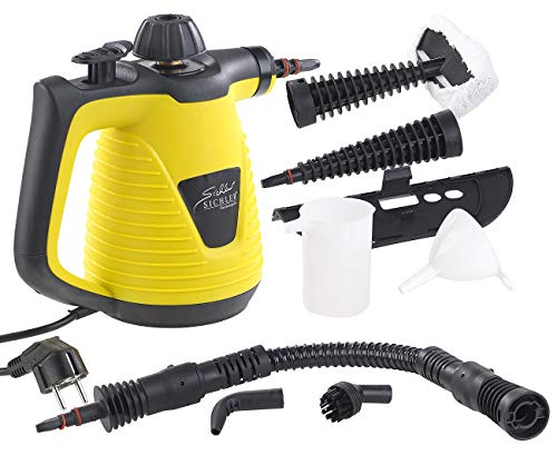 Sichler Haushaltsgeräte Handdampfreiniger: Tragbarer Dampfreiniger mit großem Zubehör-Pack, 1.000 W (Dampfgerät)
