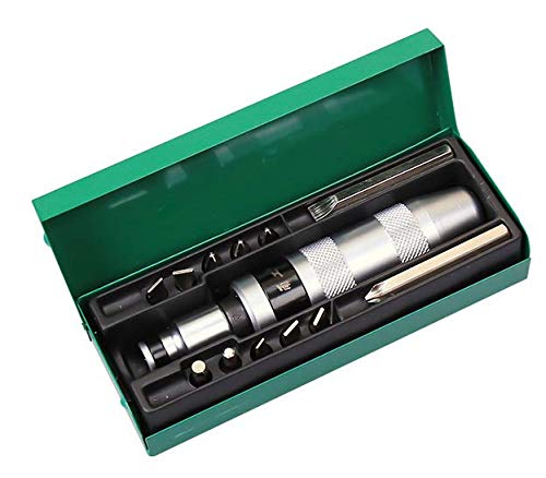 Justech 13stk 1/2' Schlagschrauber Hand Schlagschraubendreher Schlagschraubendreher Satz Handschlagschrauber Heavy Duty Schlitz Kreuzschlitz Hex Bits