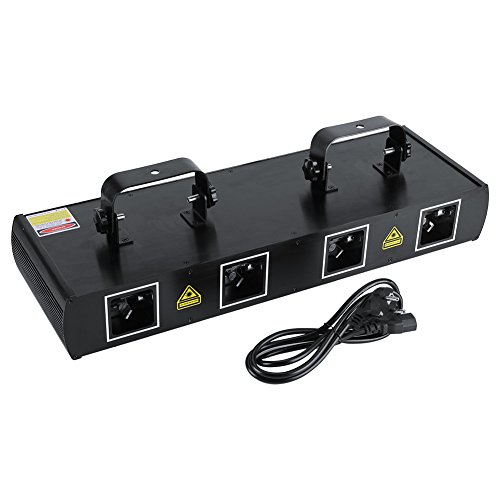 4 Lens DMX 30W Licht Bühnenbeleuchtung Stagelampe Lichteffekt 4 Farbe Disco Bühne 7CH DMX512 ，580 x 205 x 145mm Schwarz