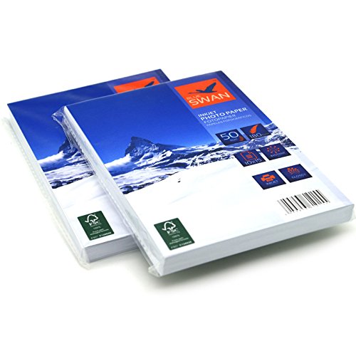 100 Blatt Fotopapier 10x15 cm , 180g/qm , highglossy (hoch-glaenzend) - wasserfest-hochweiß-hohe Farbbrillianz, fuer InkJet Drucker (Tintenstrahldrucker)