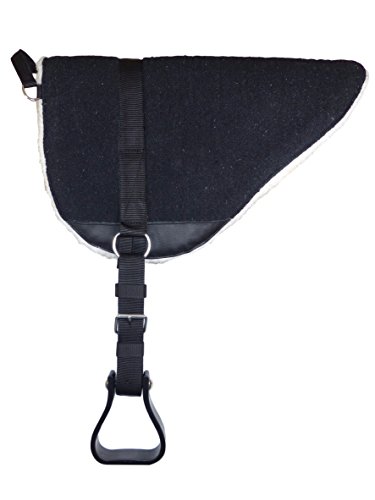 Bareback Pad mit Steigbügeln - Reitkissen - Reitpad - Sattelkissen - Reitkissen schwarz