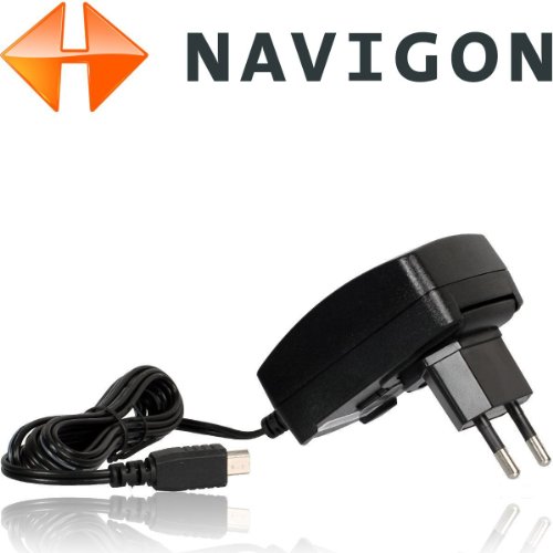 Original Navigon Reiseladegerät/Schnellader für NAVIGON 92,72,70,42,40,20,8410,7310,7210,6310,4310,4350,3310,2410,2510,2310,2210,2110, Max, Easy, Plus, Premium, Live (1000mAh, Mini-USB, A02000005)
