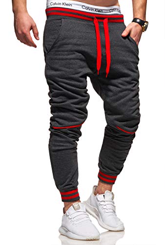 Ombre-Eight Herren Jogginghose Trainingshose Sporthose T-411 [Dunkelgrau, M]