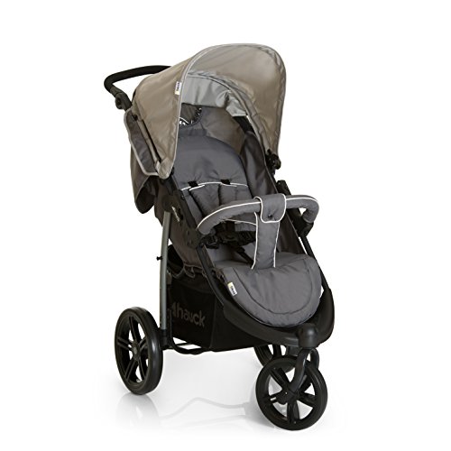 Hauck Buggy Viper SLX Dreiradwagen mit Liegefunktion, klein zusammenklappbar für Kinder ab 6 Monate bis 22 kg, grau (smoke grey)