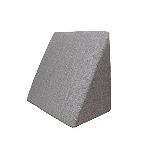 Keilkissen, Rückenstütze für Bett, Couch, Fernsehen und Tablet Relaxkissen, Lesekissen, Größe 60cm x 50cm Höhe 30cm grau