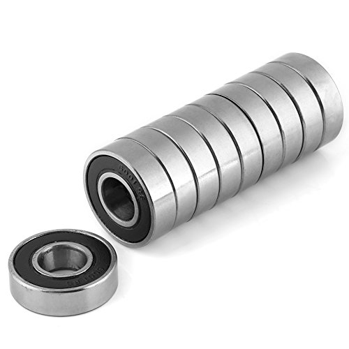 10 Stück Kugellager, Durable Multi-Use-Gummi Sealed Rillenkugellager 6001-2RS (12x28x8mm)