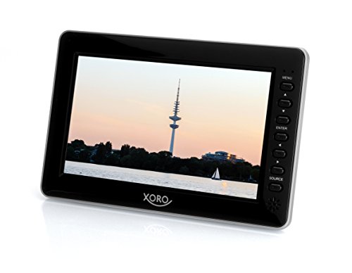 Xoro PTL 700 17.78 cm (7 Zoll) Tragbarer DVB-T2 Fernseher (H265 HEVC, Mediaplayer, USB 2.0, MicroSD, Teleskopantenne, Fernbedienung) schwarz