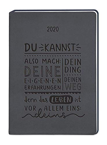 Terminplaner Lederlook A6 'Schwarz (Du kannst also mach)' 2020