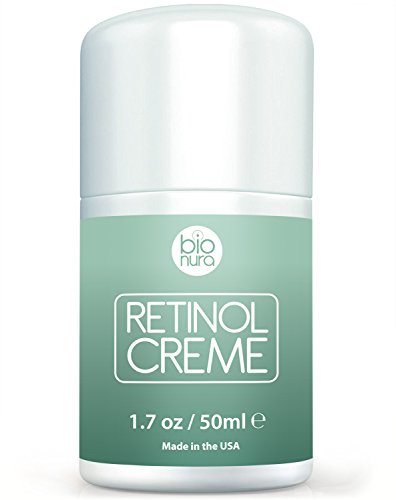 Bionura Retinol Feuchtigkeitscreme Creme mit 2,5% Retinol, 15% Vitamin C & 5% Hyaluronsäure - Der effektivste Natürliche Anti Aging & Anti Falten Retinol Feuchtigkeitsbehandlung ohne die irritierenden Nebenwirkungen. 50 ml