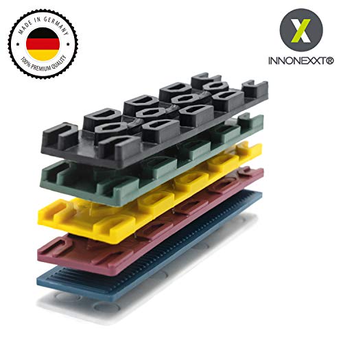 INNONEXXT Premium Verglasungsklötze | 30 x 100 mm, 400 Stück | Made in Germany | Unterlegplatten, Abstandhalter, Distanzhalter aus Kunststoff | im Set: 1, 2, 3, 4, 5, 6 mm