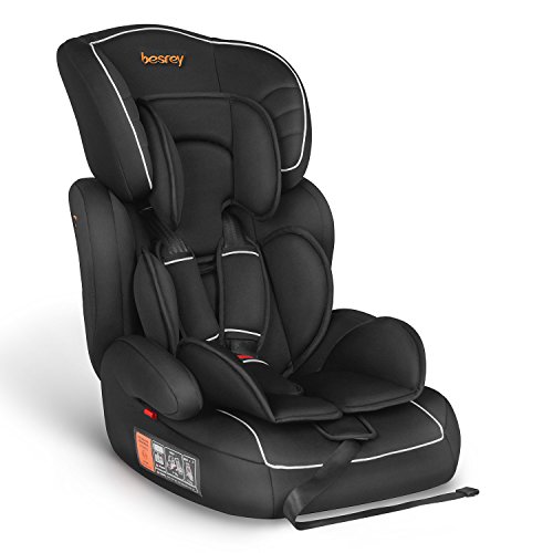 Besrey Autokindersitz Autositz Kinderautositz 9-36 kg Gruppe 1 2 3 nach ECE R44/04 - Schwarz