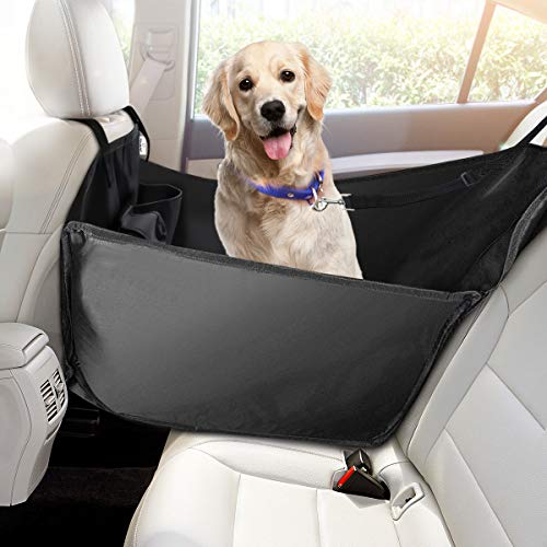 Focuspet Hunde Autositz, Einzelnsitz für Rückbank, Ideale Hund Autositzbezug für Haustier Hundedecke Auto Wasserdicht Abriebfest 53 x 60 x 35cm