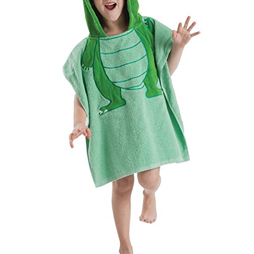 BOZEVON Baby Bademantel mit Kapuze,Säuglings Kapuzenbademantel Poncho Baumwolle Strand Pool Nette Handtuch Für Jungen und Mädchen