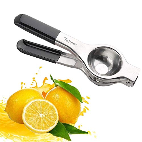 Zitronenpresse Edelstahl Manuelle Saftpresse Entsafter Zitronenclip Zitruspresse Handentsafter für Zitronensaft, Orangen-Saft, Limetten-Saft, Hohe Festigkeit, Korrosionsschutz und Spülmaschinenfest