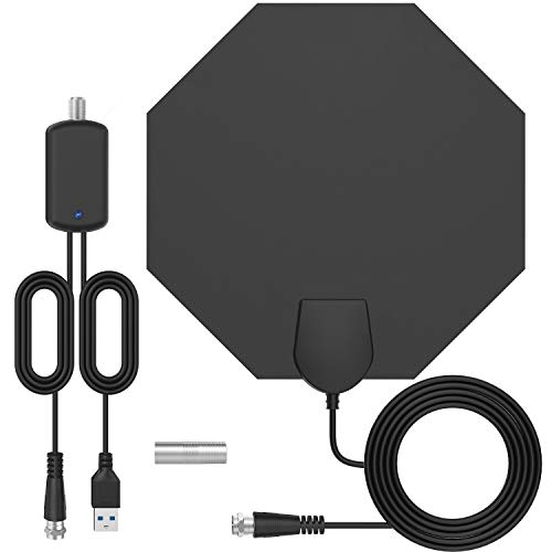 Bqeel TV Antenne DVBT2 Antenne HDTV-Verstärker Zimmerantenne unterstützt 4K/ HD /1080P/ freie Kanäle /Digitale HDTV-Antenne für DVB-T/DVB-T2/DTMB/ATSC/DMB-T/ISDB-T usw.
