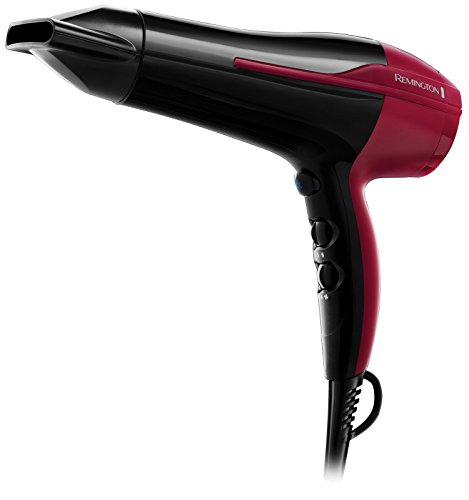 Remington D5950 Pro-Air Dry Ionen-Haartrockner mit leistungsstarkem und langlebigem 2200-Watt-Motor, schwarz/pink
