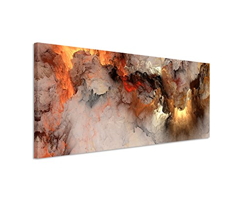 Panoramabild 150x50cm Gemälde abstrakt modern chic chic dekorativ schön deko schön deko er Wolken mit Lichtdurchbruch auf Leinwand exklusives Wandbild moderne Fotografie für ihre Wand in vielen Größen