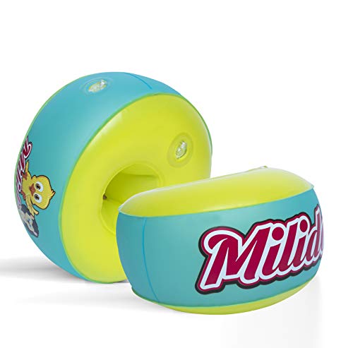 Milidom Neuartige und Innovative Schwimmflügel Kinder I Schwimmhilfen für Baby ab 12 Monate bis 6 Jahre vom TÜV geprüft I Doppelkammer- System I Schwimmflügel für Baby- Mädchen und Jungen
