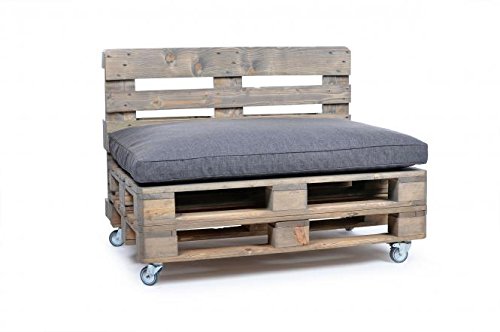 Unbekannt Matratzenkissen Palettenkissen Grau & Passende Rückenpolster Sowie Dekokissen Palette Auflage