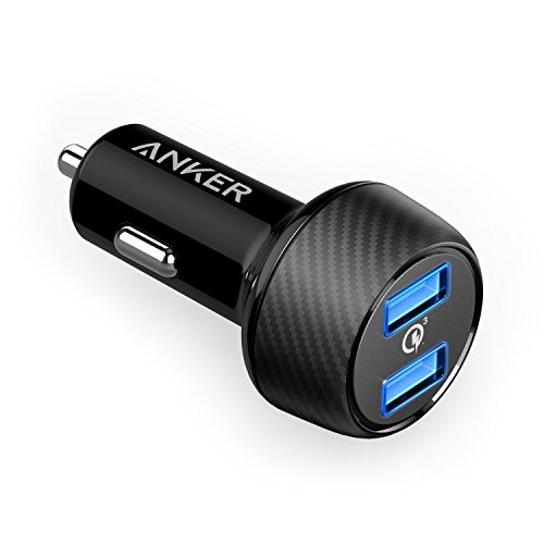 Anker PowerDrive Speed 2 39W Auto Ladegerät, 2 Port Kfz Ladegerät mit Quick Charge 3.0 und PowerIQ für Samsung Galaxy / Note/ S9, iPhone, iPad, HTC, LG, Smartphones, Tablets, Powerbank und mehr