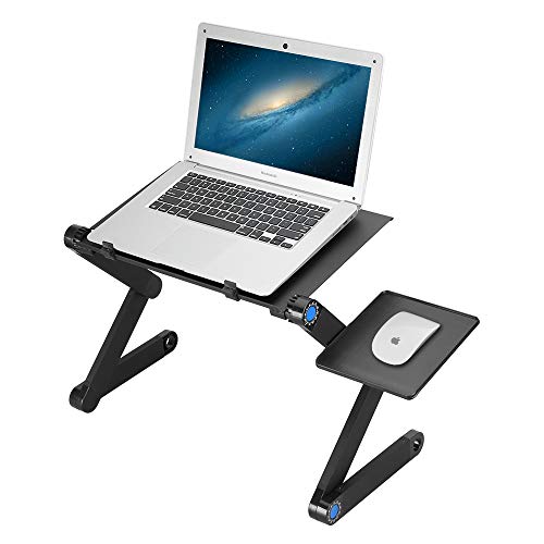 Höhenverstellbarer laptoptisch Bett Laptop Ständer verstellbar, 360° Verstellbarer Notebook Stand Adjustable Laptop Table mit Ablage für die Maus, Winkel der Gelenke kann verstellt Werden
