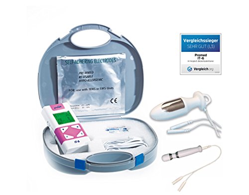 Promed IT-6, TENS-Gerät mit Vaginalsonde und Analsonde, 4 Elektroden, Inkontinenzgerät, Beckenbodentrainer