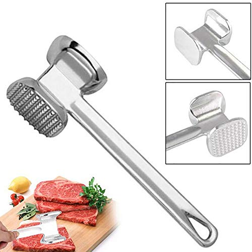 JER 1Stk Kitchen Craft Metall Fleischklopfer Mallet Fleischklopfer Hammer für Steak Fisch Hähnchen Schweinefleisch Good Grips Schwergewichts Metallfleischklopfer Pounder Mallet 19 cm Home Zubehör