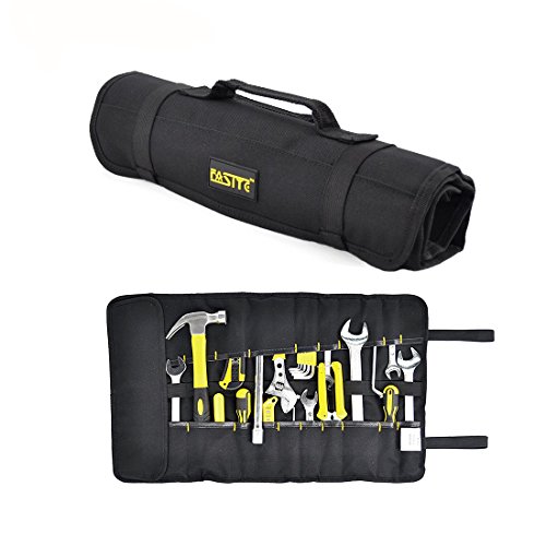 FASITE Rolltasche mit 35 Fächern Taschen Werkzeugtasche Werkzeugrolltasche Werkzeugrolle unbestückt für Wartungstechniker Tragetaschen