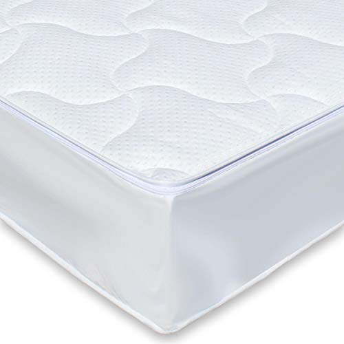 Traumreiter Wasserbett-Auflage Wasserbett-Bezug Allergiker Matratzen-Bezug Ohne Wasserentleerung Jedes Wasserbett (180 x 200 cm Silver)