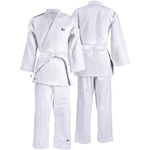 Starpro Kampfsport Karate Judo Uniform für Männer, Frauen und Kinder (White, 170cm)