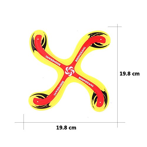 Gfone Gelb Boomerang Bumerang Fan Rund Outdoor Sport Spielzeug für Kinder ab 5 Jahre Alt und Damen Herren