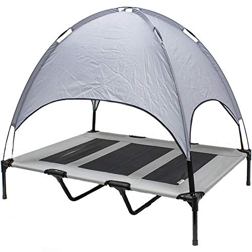 Rinderohr Deluxe Hundeliege mit Sonnensegel