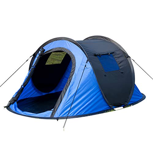 EUGAD Camping Pop Up Zelt Outdoor-Zelt für 2-3 Personen Wurfzelt Sekundenzelt wasserdicht mit Tragetasche 145x240x100cm Blau