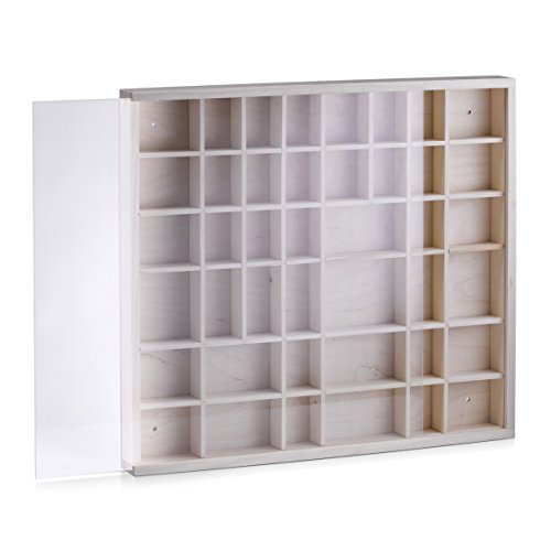 Zeller 12112 Setzkasten, Kiefer, mit Scheibe / 45 x 4.5 x 40, natur