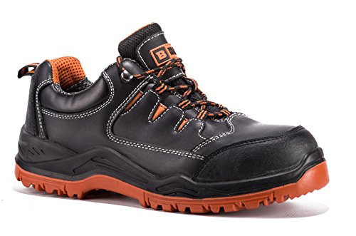 Black Hammer Sicherheitsschuhe Herren S3 SRC leicht Kunststoffkappe und Kevlar Zwischensohle Wasserdicht Arbeitsschuhe knöchelhoch Sicherheitsstiefel Wanderschuhe 9007 (43 EU)