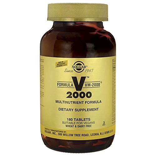 Solgar | VM 2000 | Multivitamin und -mineral | 180 vegane Tabletten | glutenfrei