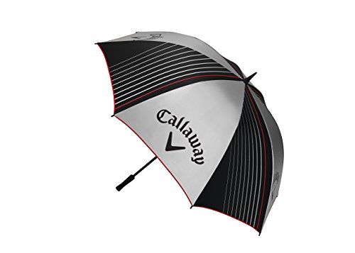 Callaway Golf-64 Single Regenschirm UV-Erwachsene, Unisex, Grau/Schwarz, Einheitsgröße