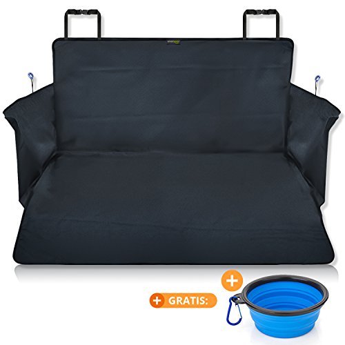 Kofferraumdecke für Hunde – Kofferraumschutz für jedes Auto – hochwertiges Material – fängt Nässe, Schmutz & Haare – robuste Hundedecke mit Seitenschutz 175*105*36 cm von SMARTPEAS