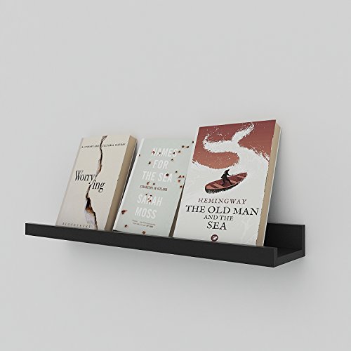 Nakey schweberegal wandboard wandregal Bilderrahmenleisten schweberegal Wand Regal Galerieboard Wandboard Schwarz/weiß erfüllt Vielen Zwecken Deko Wohnaccessoires, (Schwarz 60cm)