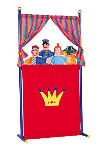 Simba 104586783 - Puppentheater mit 4 Handpuppen, 132 cm