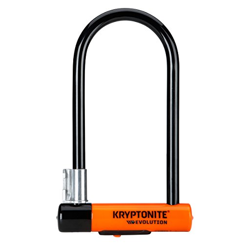 Kryptonite 2130 Evolution Standard Fahrradschloss, Orange, 10 x 22,5 cm, Schwarz/ orange